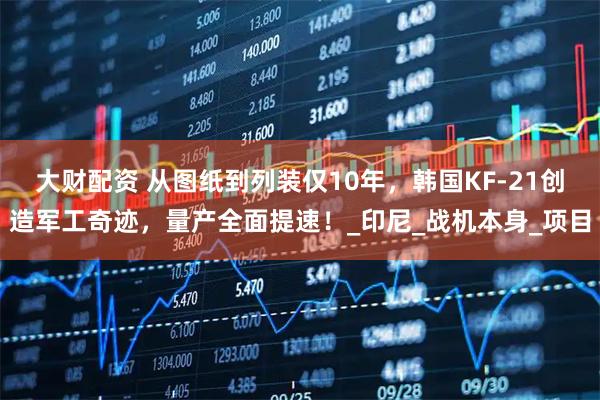 大财配资 从图纸到列装仅10年,韩国KF-21创造军工奇迹,量产全面提速!_印尼_战机本身_项目